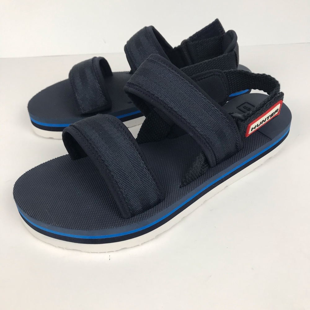 HUNTER Original Beach Summer Sandals Navy 7 NEW